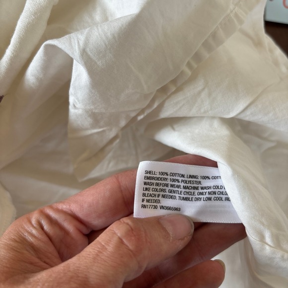 Cat and Jack Girls Dress 18 Months White Gauzy Embroidered Hearts Purple NEW - Picture 7 of 8